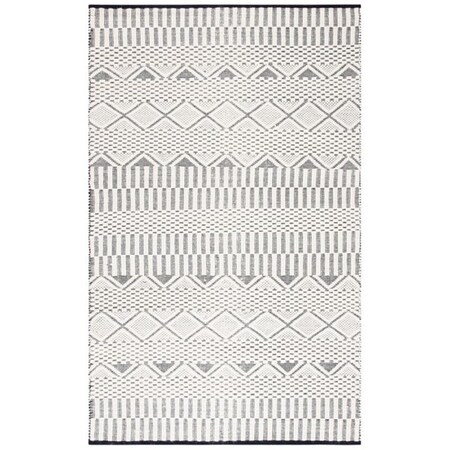 Safavieh 3 x 5 ft. Natura 853A Hand Loomed Rectangle Area Rug Ivory & Black NAT853A-3